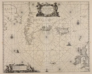 Typus maritimus Groenlandiae, Islandiae, Freti Davidis, Insulae Iohannis Mayen et Hitlandiae, Scotiae et Hiberniae litora maritima septentrionalia